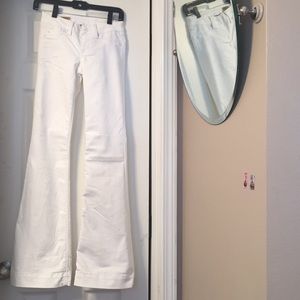 White wide leg jeans